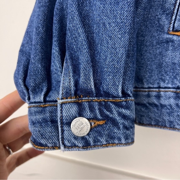 Farm Rio Crochet Embroidered Denim Jean Jacket - Picture 7 of 10